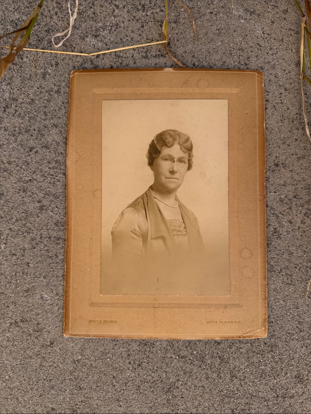 20th Century Sepia Portrait Photograph on Card Mount - Brown Tones